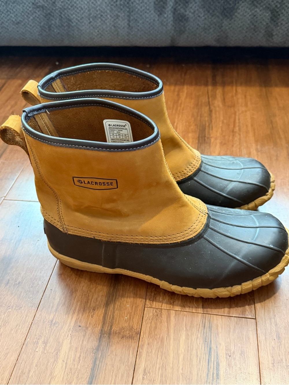 LaCrosse Men’s Tan and Brown Waterproof Duck Boots